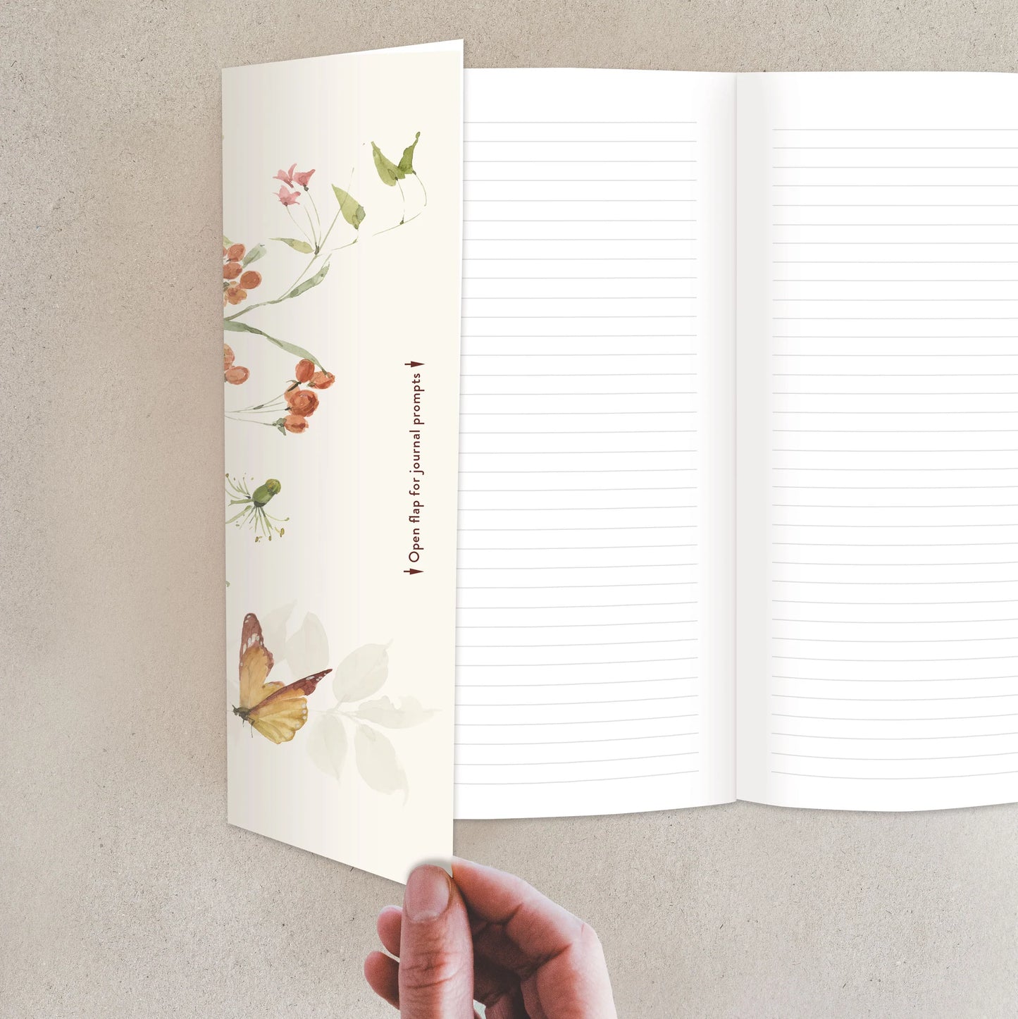 Gratitude Gatefold Journal - Nature Floral with Birds