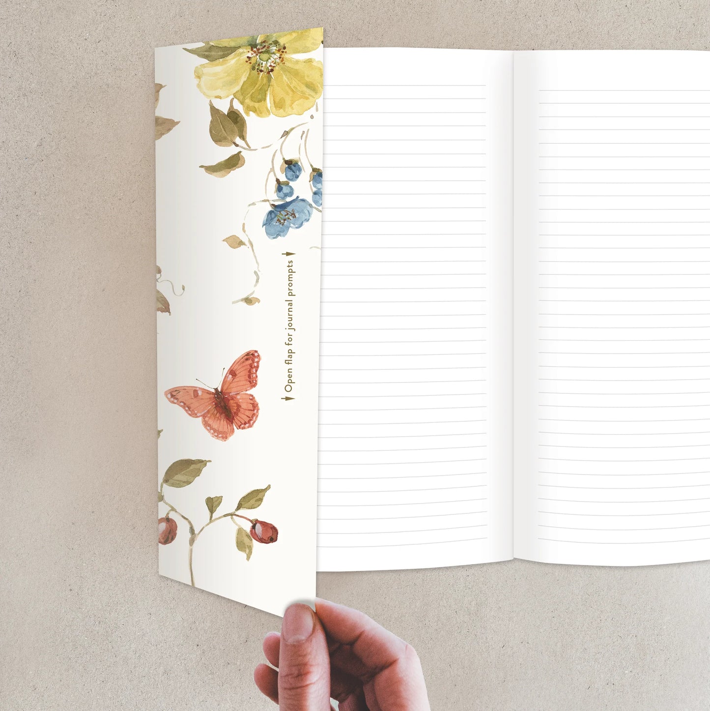 Gratitude Gatefold Journal - Countryside Flowers