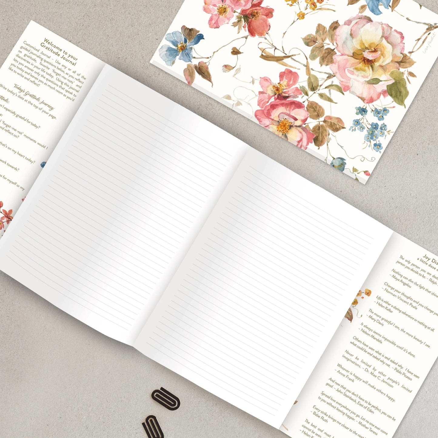 Gratitude Gatefold Journal - Countryside Flowers