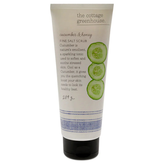 The Cottage Greenhouse - Fine Salt Scrub 10oz - Cucumber & Honey