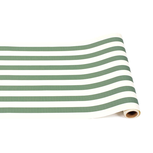 Paper Table Runner - Classic Green Stripe