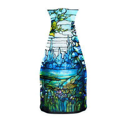 Expandable Flower Vase - Louis C. Tiffany Iris Landscape