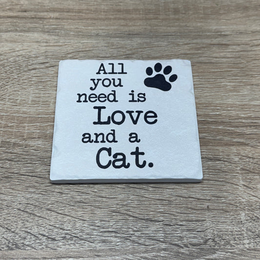 Ceramic Coaster - All You Need Is Love Cat