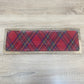Tartan Enamel Tray 6x18 - Red