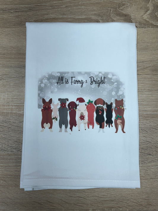 Decorative Tea Towel - Furry & Bright