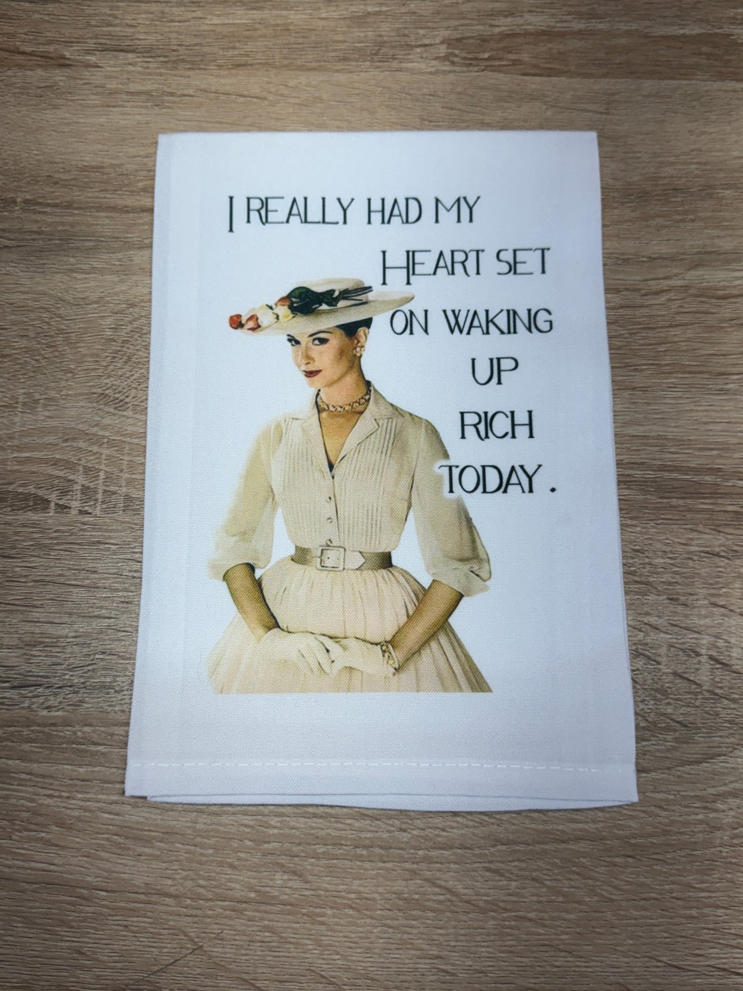 Dish Towel - Waking Up Rich Today