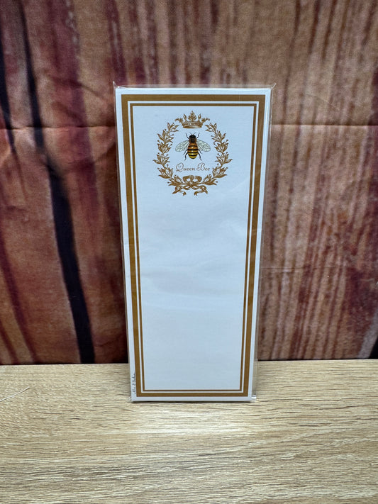 Magnetic Note Pad - Gold Queen Bee
