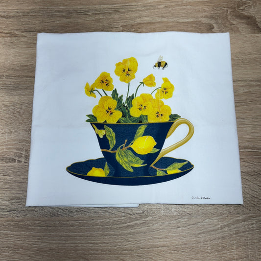 Flour Sack Towel - Lemon Teacup