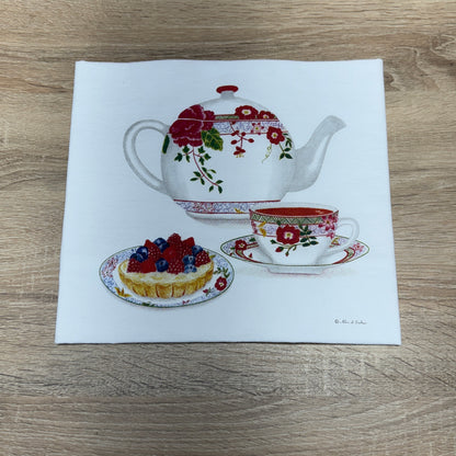 Flour Sack Towel - Floral Teapot