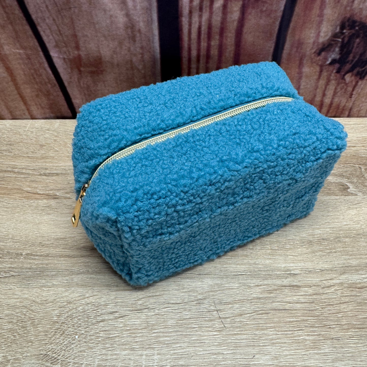 Teddy Bear Make Up Bag - Teal