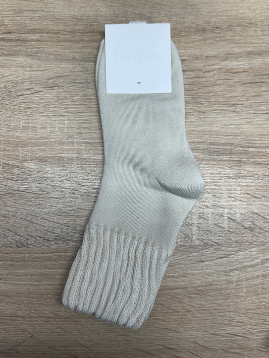 Chunky Knit Winter Essential Socks - Cream