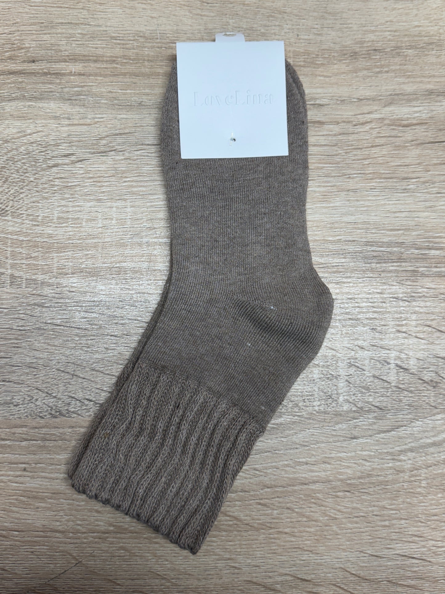 Chunky Knit Winter Essential Socks - Taupe