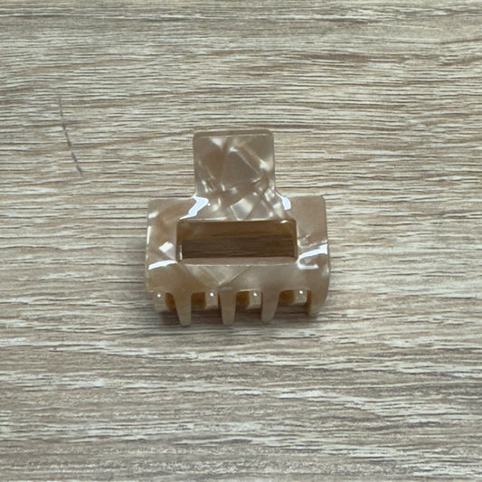 Mini Tortoise Hair Claw 1.25in - Tan