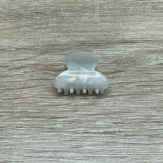 Mini Marble Claw Clips 1.25in - Cream