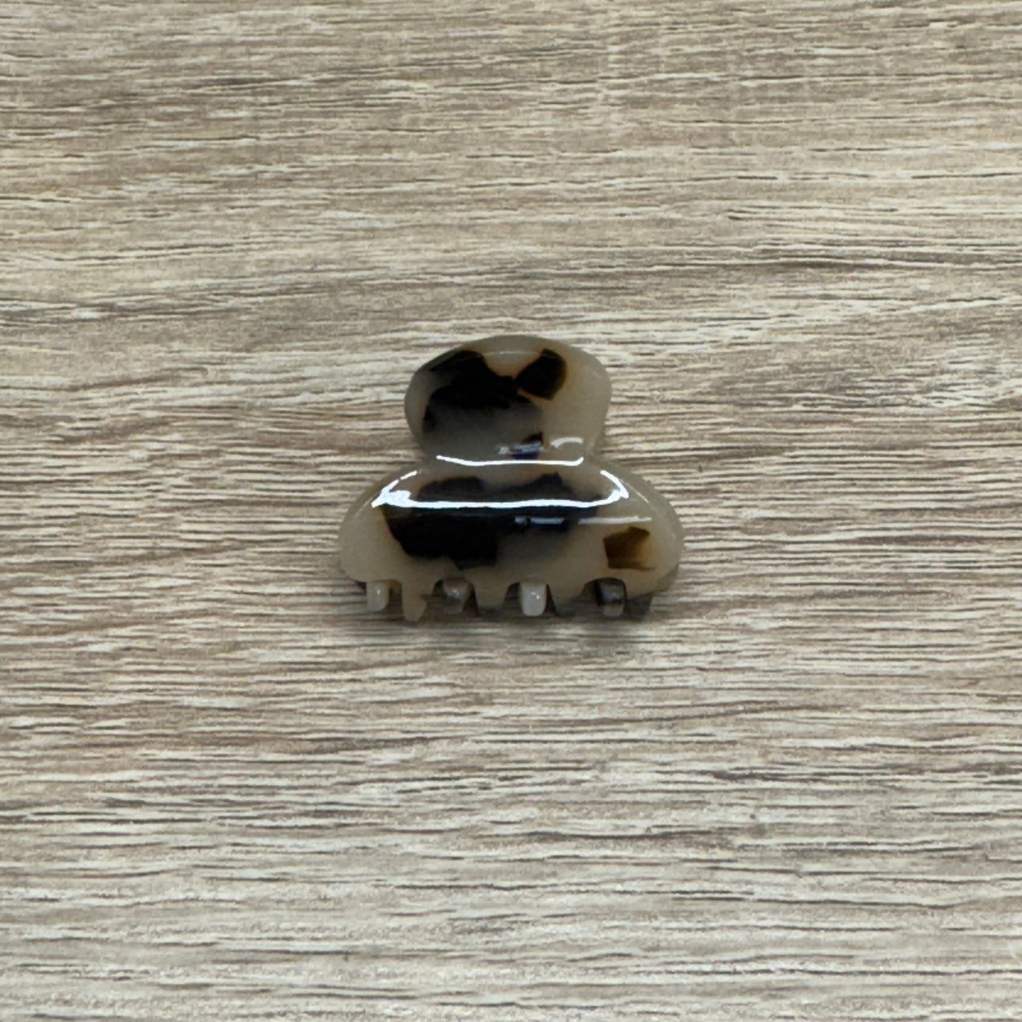 Mini Marble Claw Clips 1.25in - Tan Black Brown