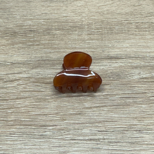 Mini Marble Claw Clips 1.25in - Tan