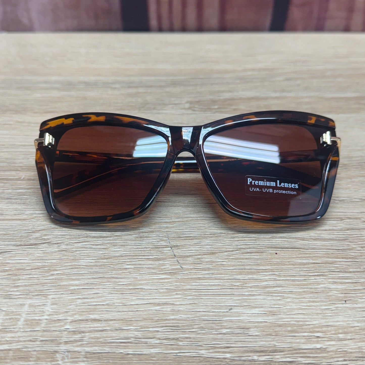 Sunglasses - Biege Leopard W Thin Legs