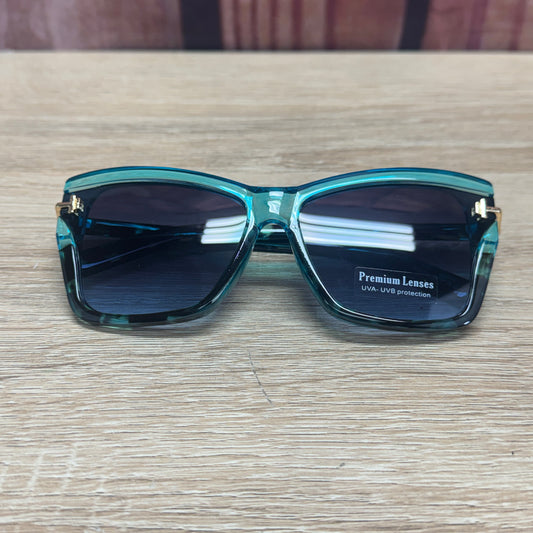 Sunglasses - Blue Leopard W Thin Legs