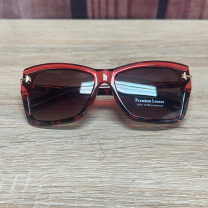 Sunglasses - Red Leopard W Thin Legs