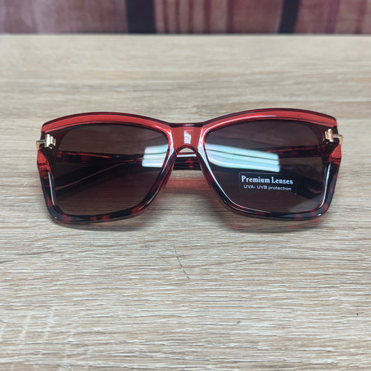 Sunglasses - Red Leopard W Thin Legs