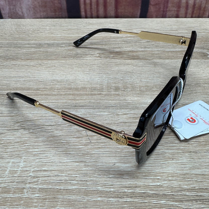 Sunglasses - Black & Red Square Style Frame