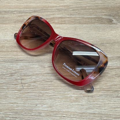 Sunglasses - Red Leopard Double Line Legged