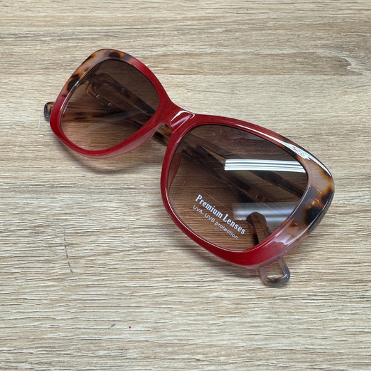 Sunglasses - Red Leopard Double Line Legged