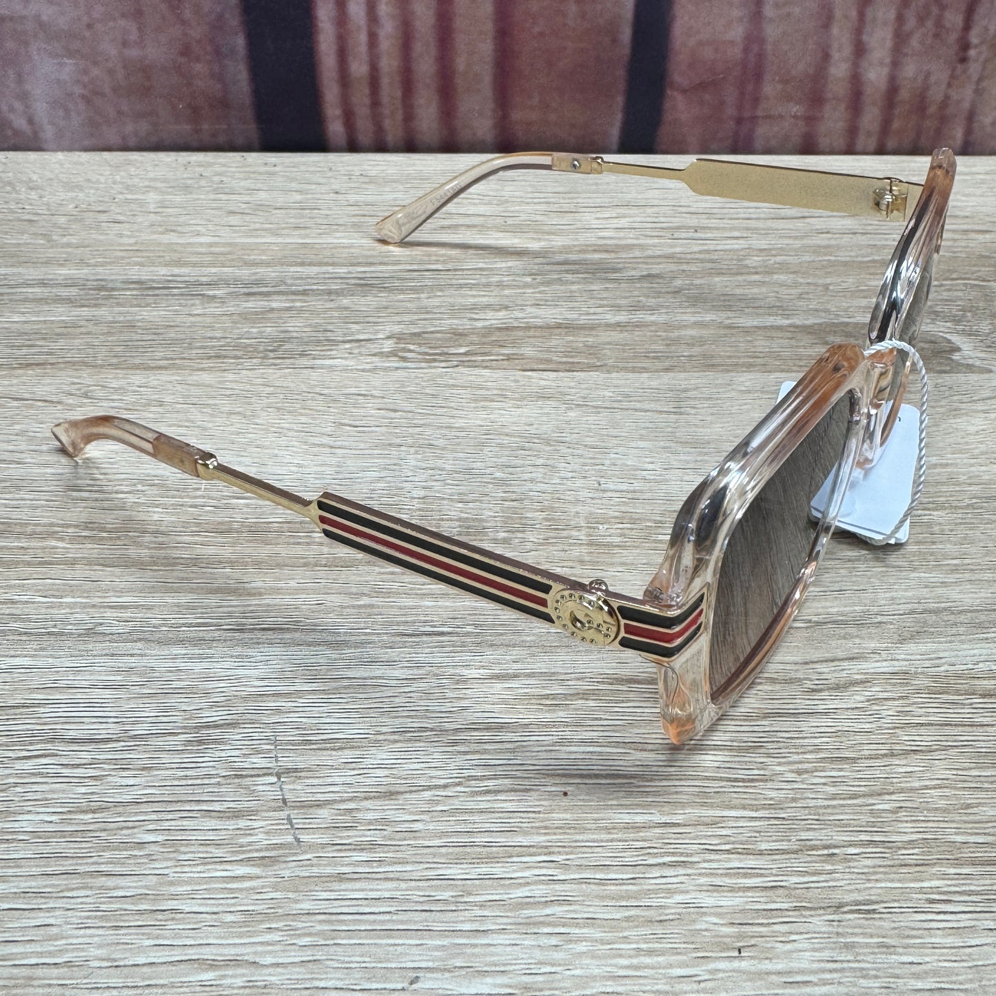 Sunglasses - Taupe Lenses Clear Square Style Frame