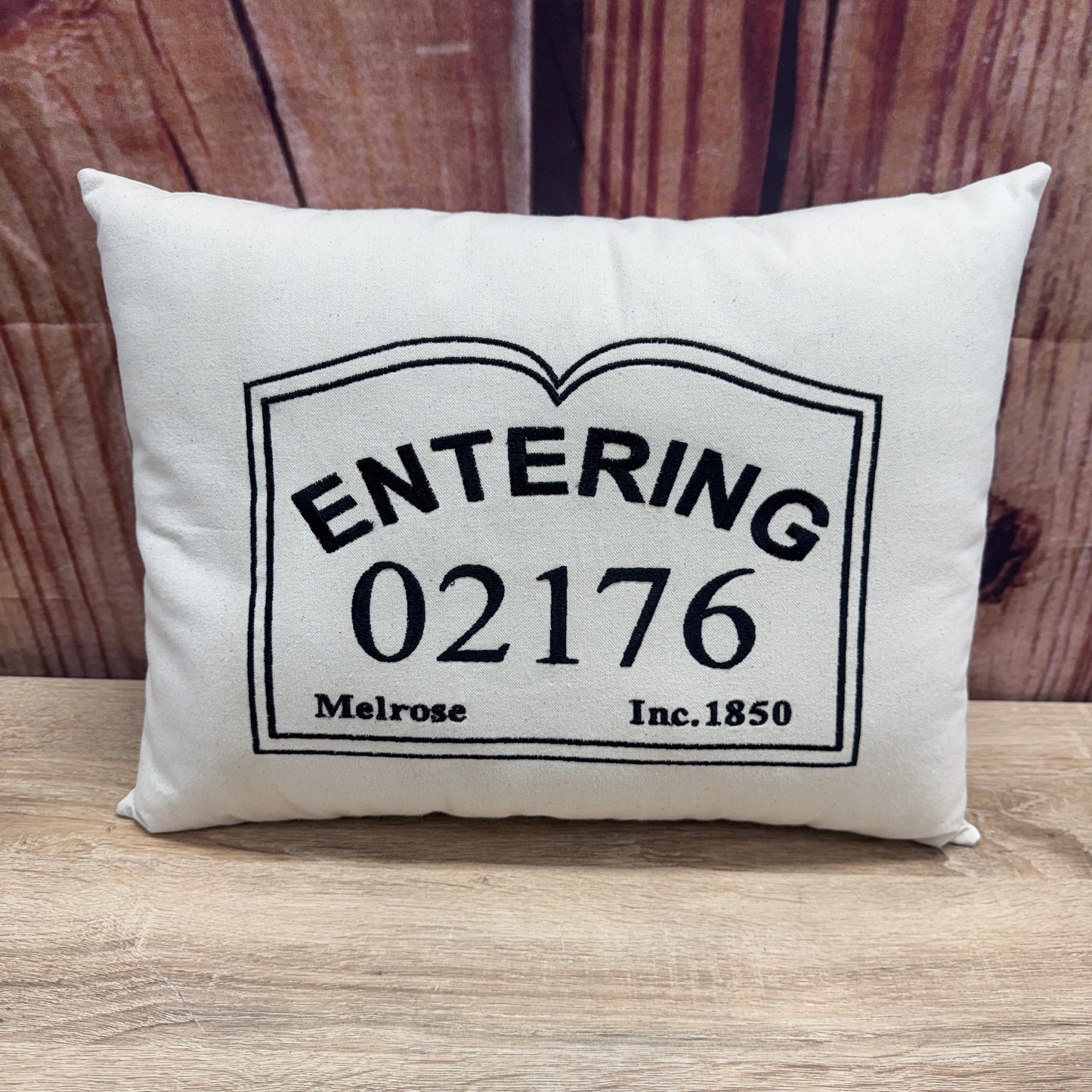 Zip Code Pillow - Entering 02176 Melrose