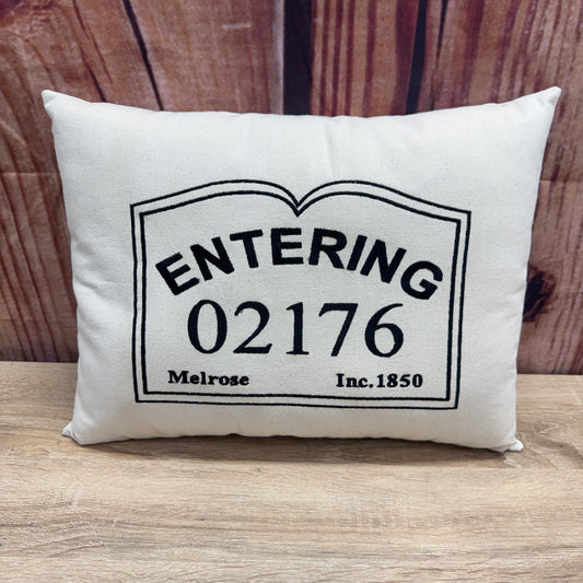 Zip Code Pillow - Entering 02176 Melrose