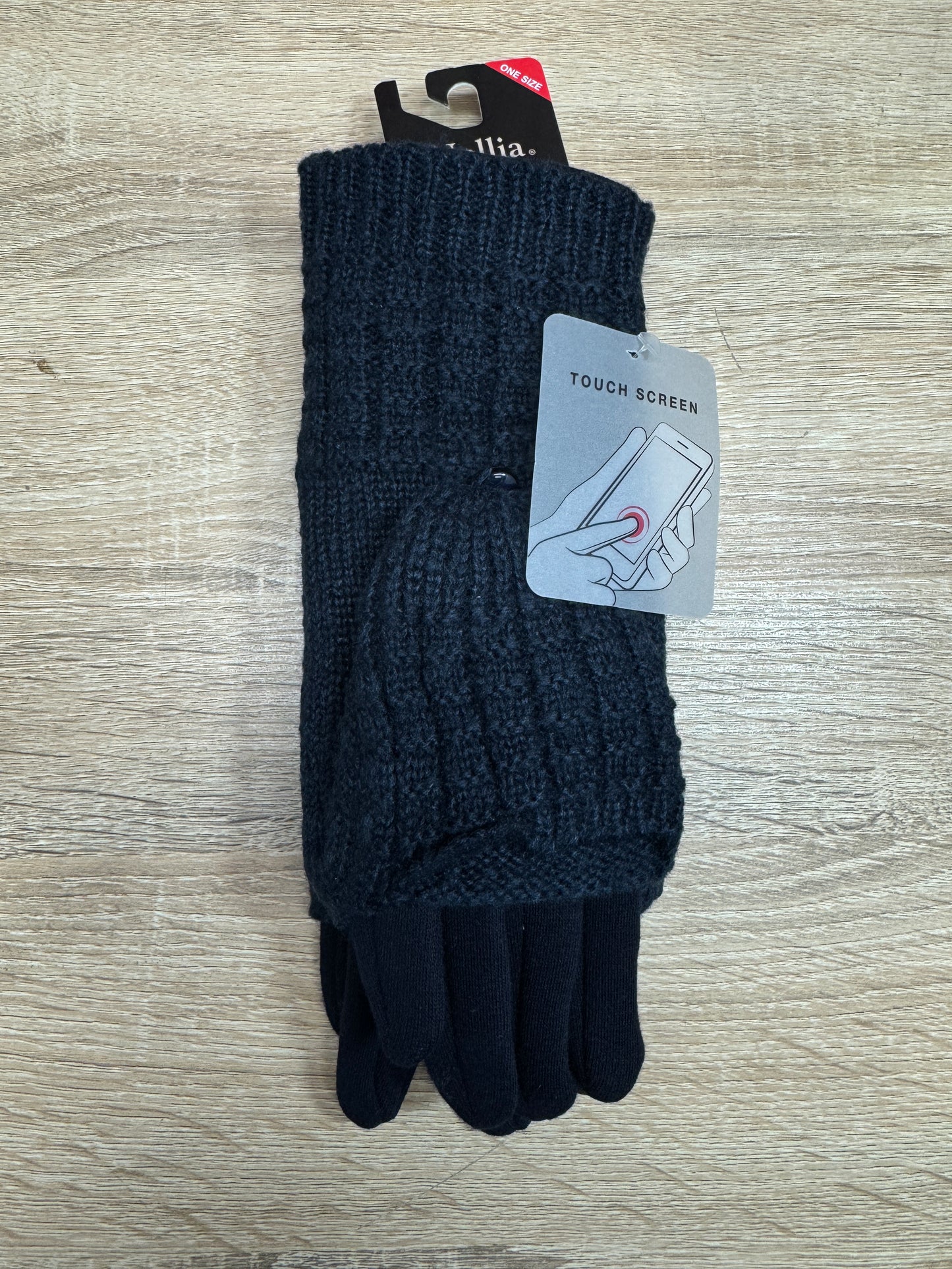 Woman's Winter Gloves - Blue Knit (One Size)