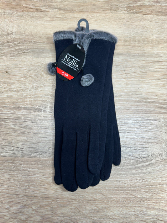 Woman's Winter Gloves - Dark Navy W Fur (SM)