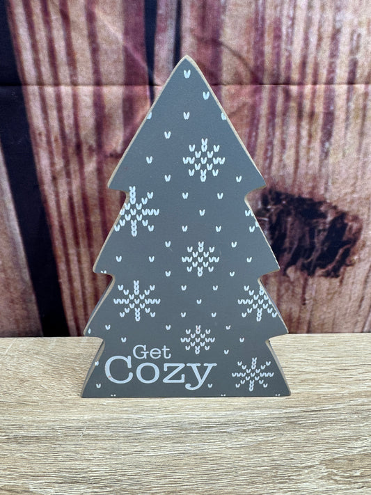 Cozy Sweater Christmas Tree Sitter 8in