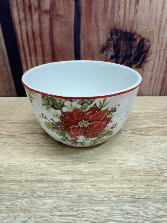 Ice Cream Bowl - Christmas Poinsettia