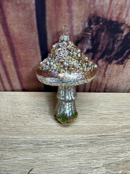 Christmas Ornament - Glitter Mushroom