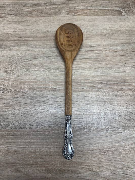 Wood Spoon 11in - Save Room For Seconds