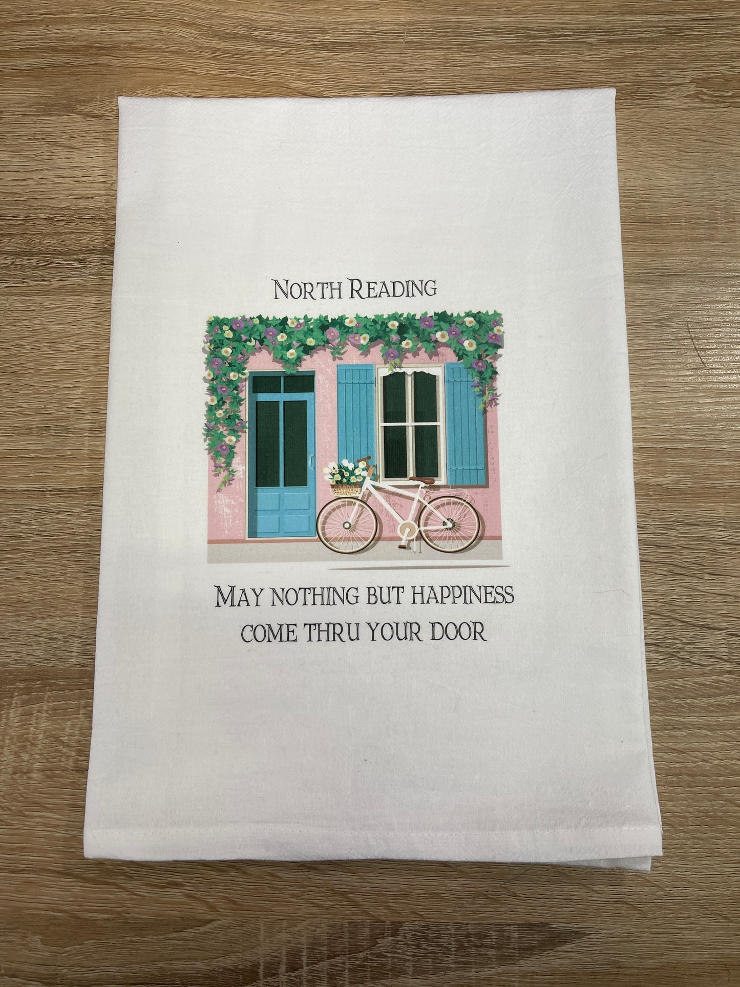 Decorative Tea Towel - North Reading Bicycle