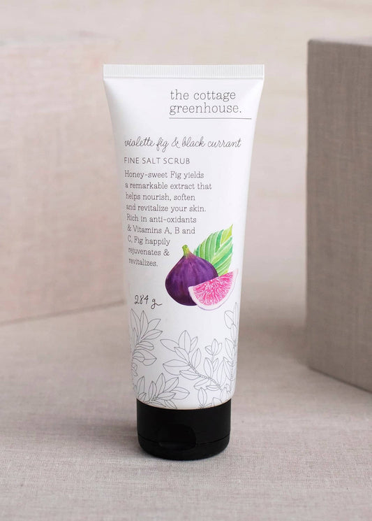 The Cottage Greenhouse - Fine Salt Scrub 10oz - Violette Fig & Black Currant