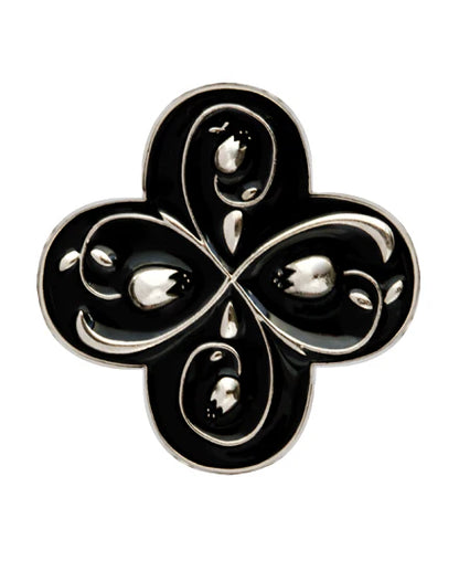 Finders Key Purse - Vintage Black & Silver