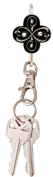 Finders Key Purse - Vintage Black & Silver