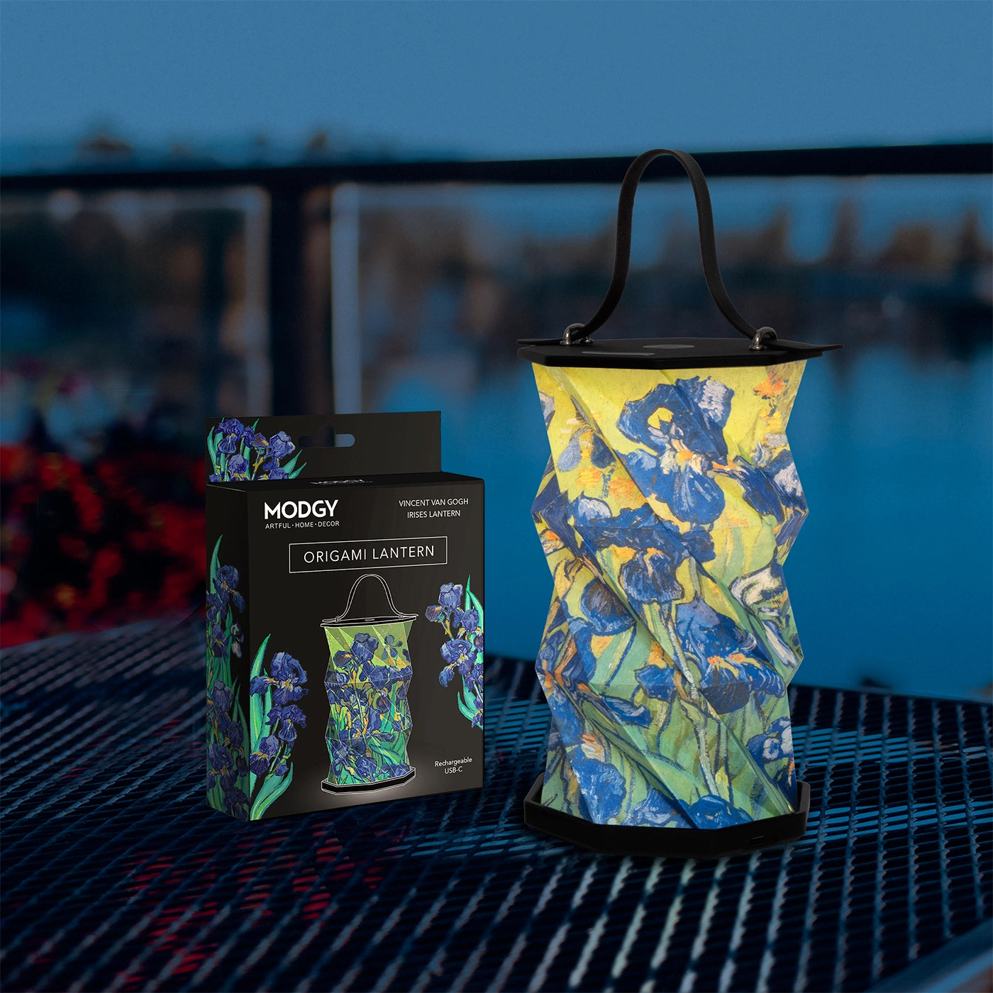 Origami Lantern - Vincent Van Gogh Irises
