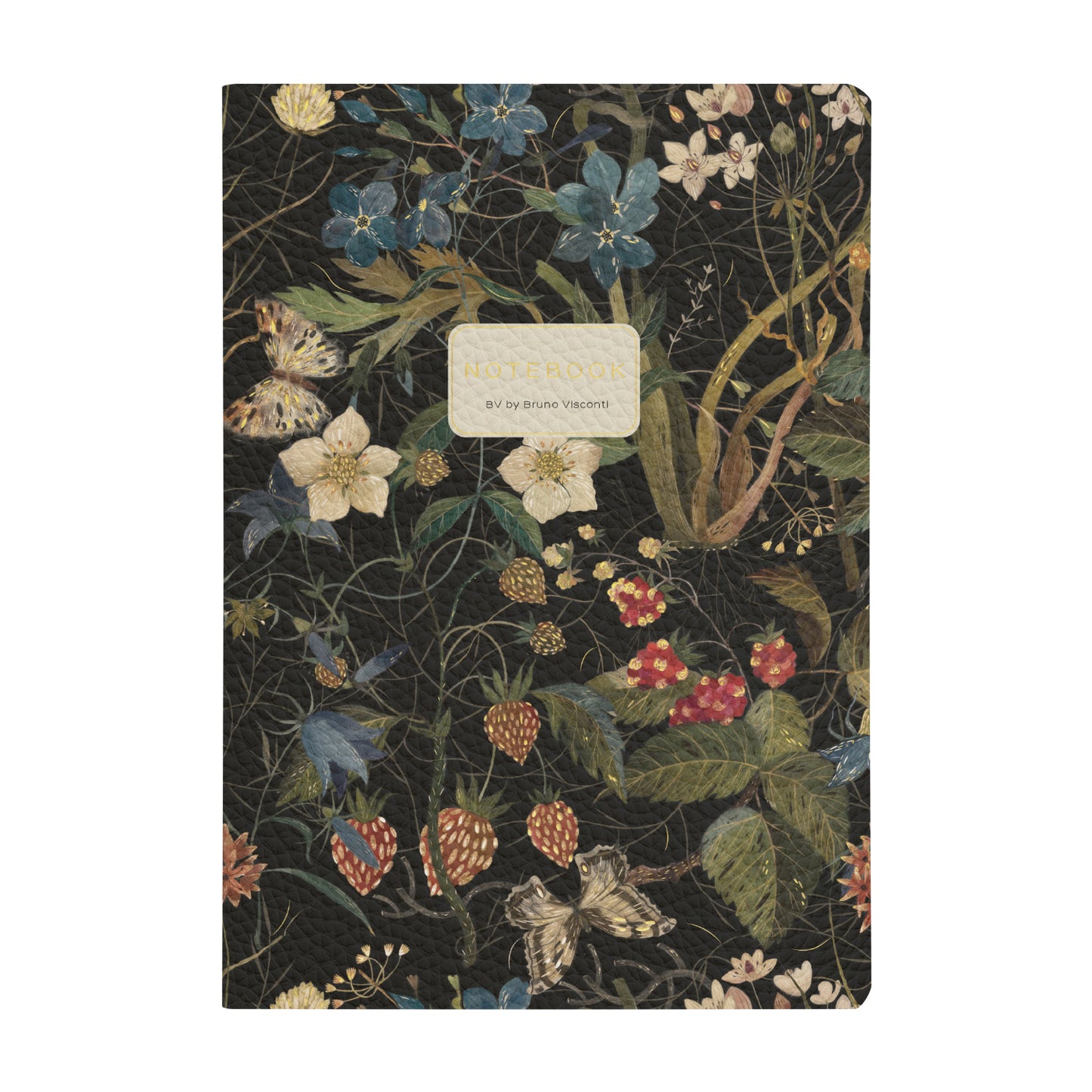 Vegan Leather Notebook 6x8 - Forest Flowers