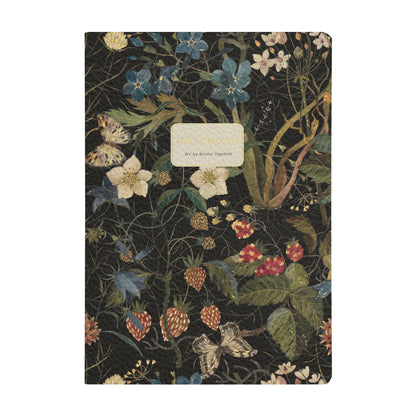 Vegan Leather Notebook 6x8 - Forest Flowers