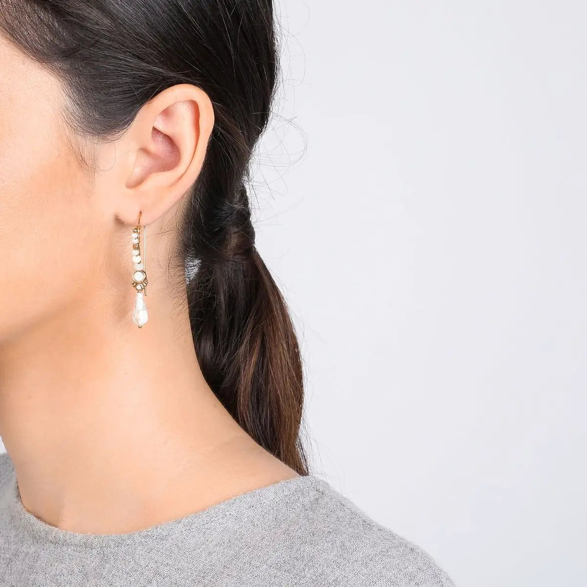 Earrings - Les Insep Howlite