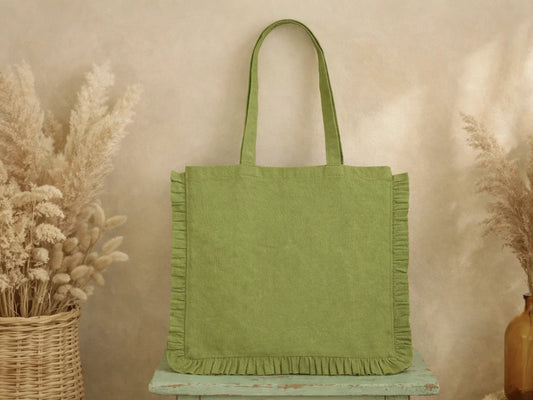 Canvas Colored Tote Bag - Parrot
