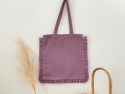 Canvas Colored Tote Bag - Purple