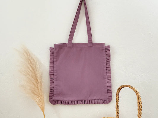 Canvas Colored Tote Bag - Purple