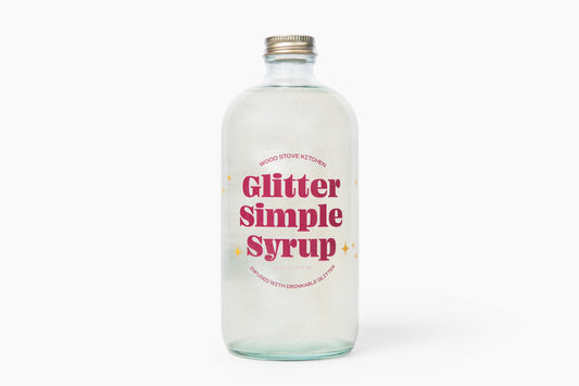 Cocktail and Mocktail Mixer 16oz - Glitter Simple Syrup