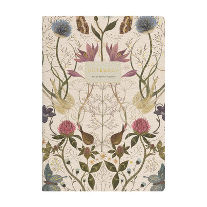Vegan Leather Notebook 6x8 - Symmetrical Floral