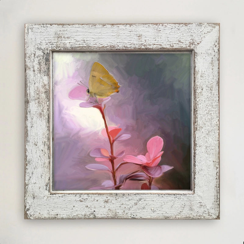 Framed Art 14in - Yellow Butterfly